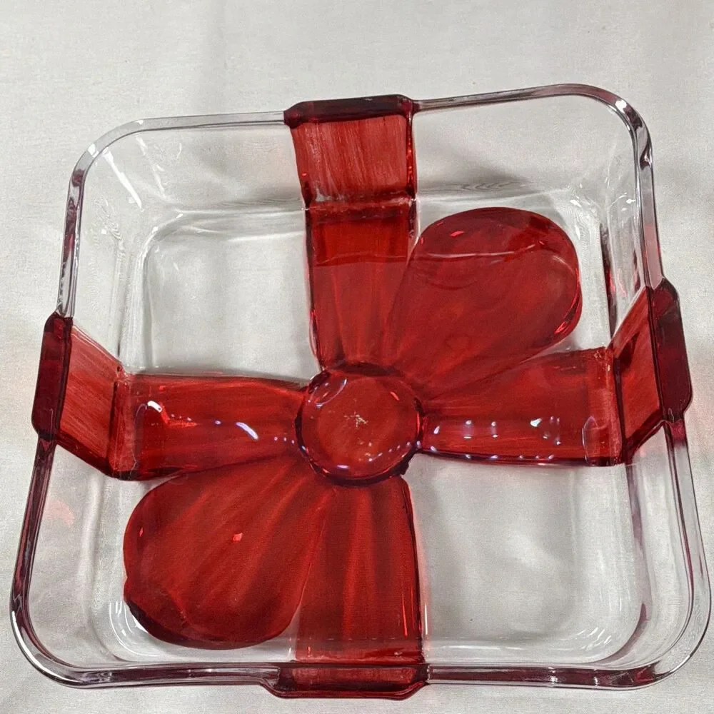 Winterberry Lane Glass Gift Box Drink Dispenser | Christmas Beverage Server
